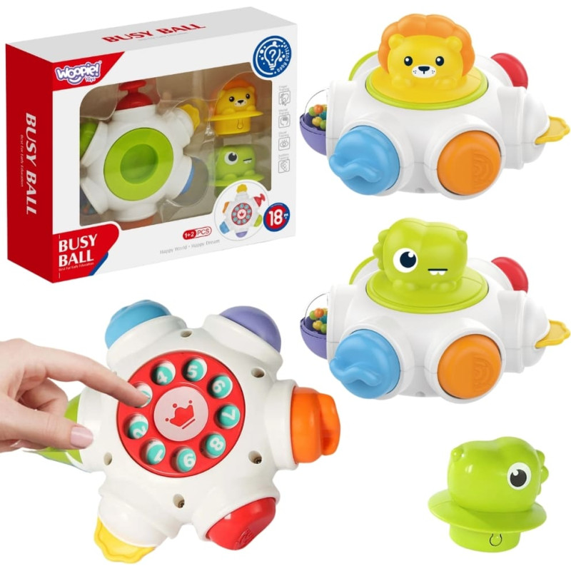 Woopie BABY Kosmiczna Rakieta Aktywności - Edukacyjna Kostka Sensoryczna 18m+