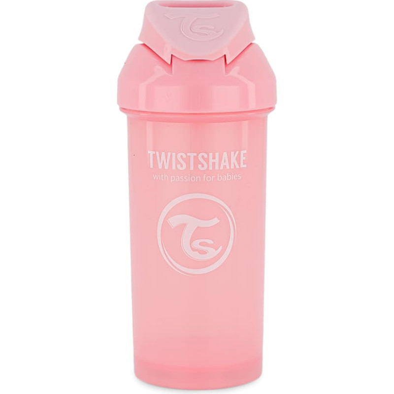 Twistshake Straw Cup 360ml 6+m Pastel Pink 78588