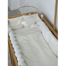 Ingvart satiinist voodipesukomplekt "Platinum" Smart Bed'ile – värv Milk