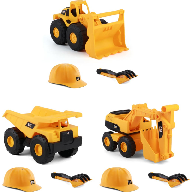 CAT spēļu komplekts Tough Tracks Construction Crew Set, asort., 82060