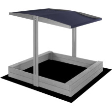 Springos Puidust liivakast katusega Springos SBP120RSET01 120x120 cm pinkidega