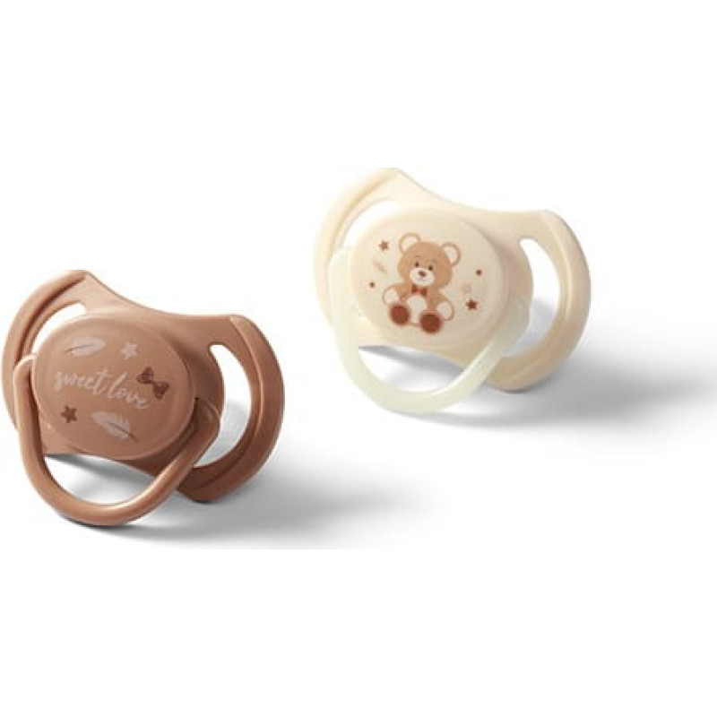 Babyono 1669/01 SYMMETRICAL SILICONE PACIFIER 0-6