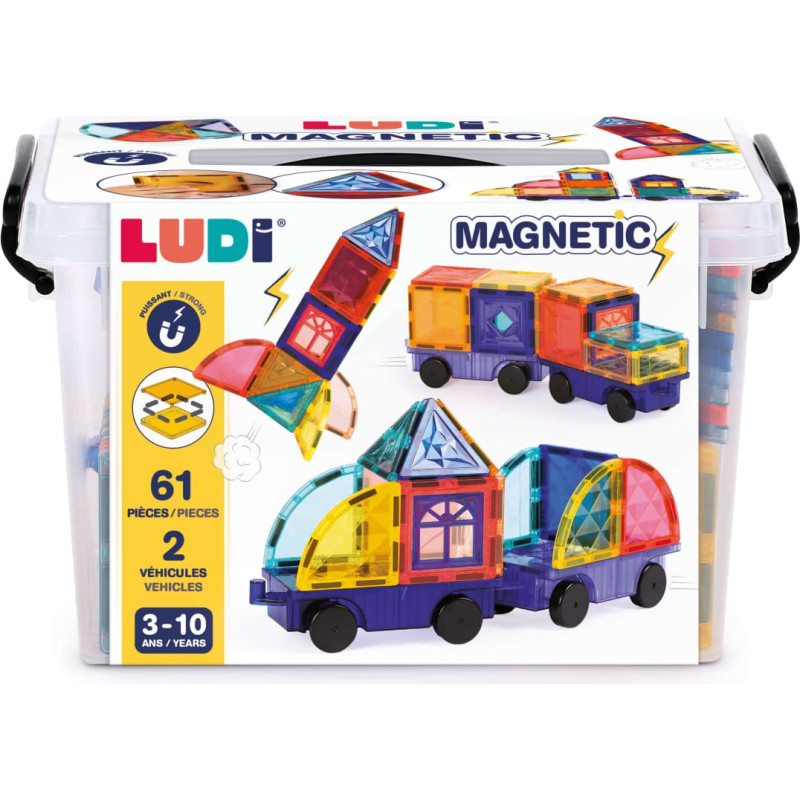 Ludi magnetilised ehitusklotsid ratastega