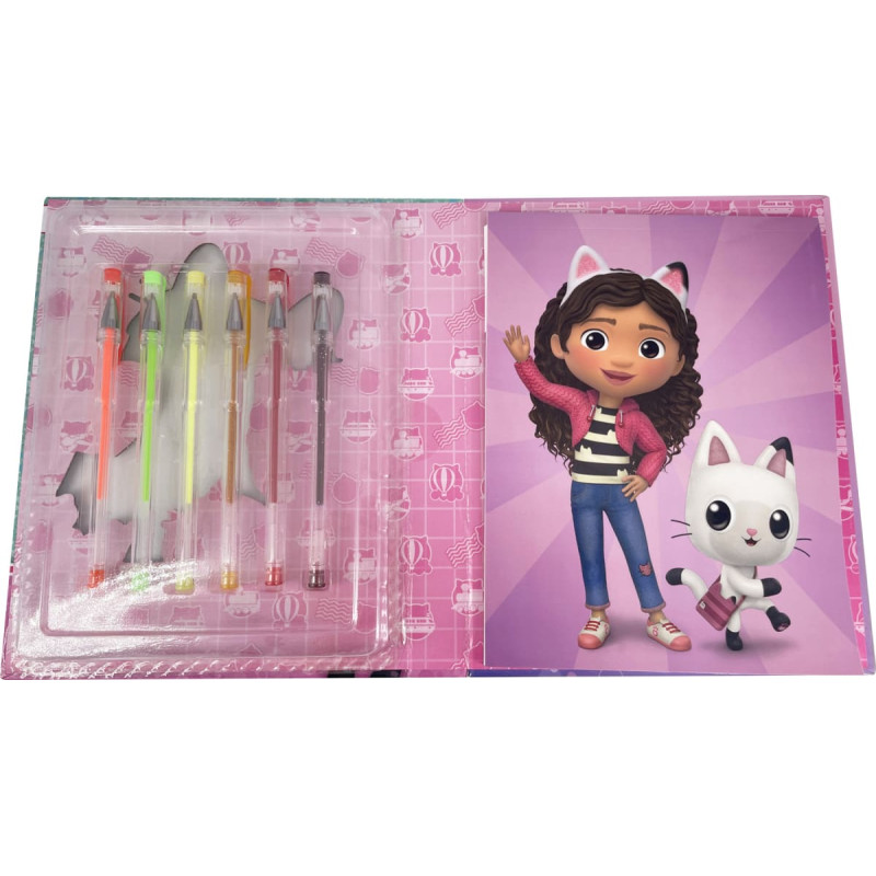 Kids Euroswan - Akcesoria Licencyjne GEL PENS WITH ACTIVITY BOOK GABBYS