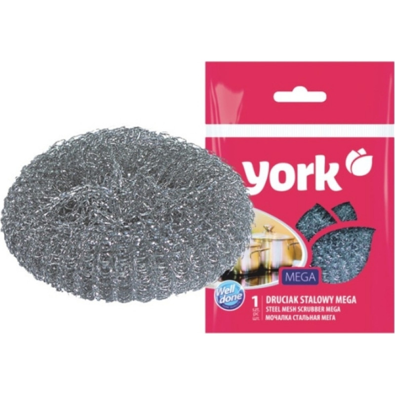 York Tērauda sieta skrubis MEGA