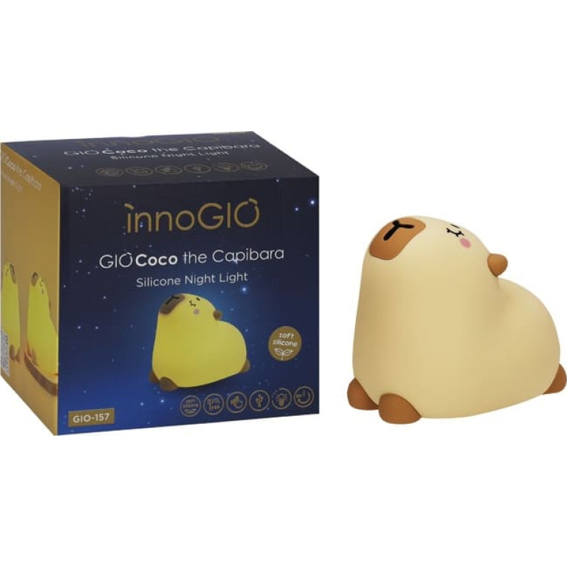 Innogio GIO-157 Silikonowa lampka nocna Kapibara