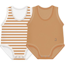 2-pack Growing body Bio Cotton Summer 0-36m caramel