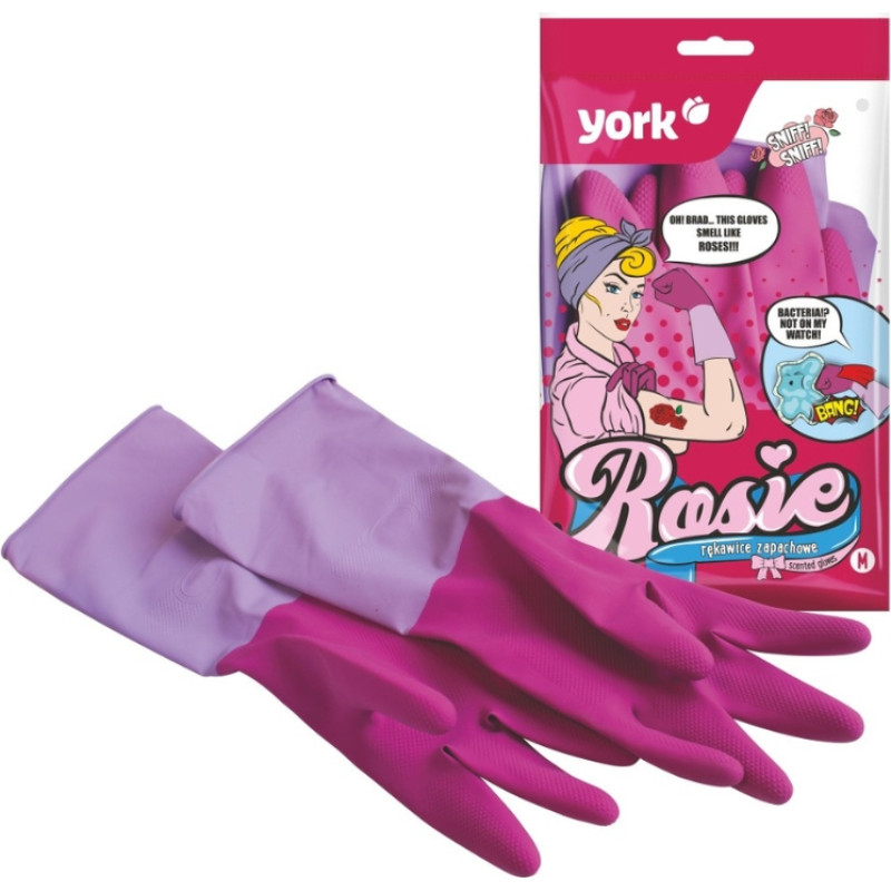 York Aromatizēti gumijas cimdi ROSIE "M"