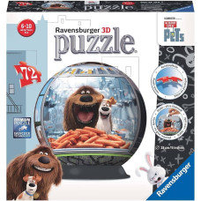 Ravensburger Round 3D Puzzle, 72 pcs, The Secret Life of Pets