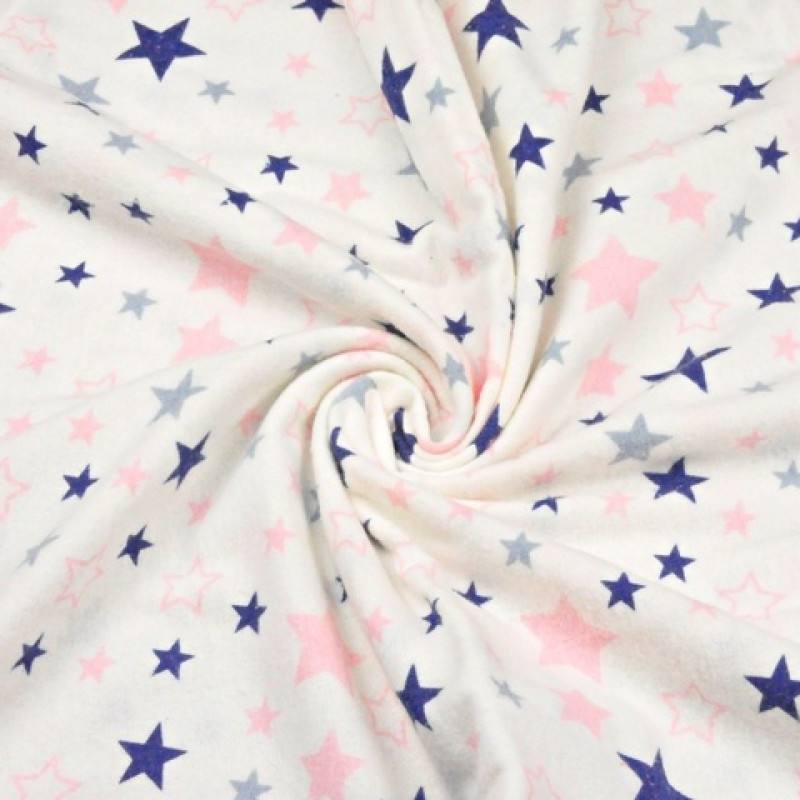 Miniania Autiņ&scaron; flaneļa COLOR STARS 70x80 cm (1210)