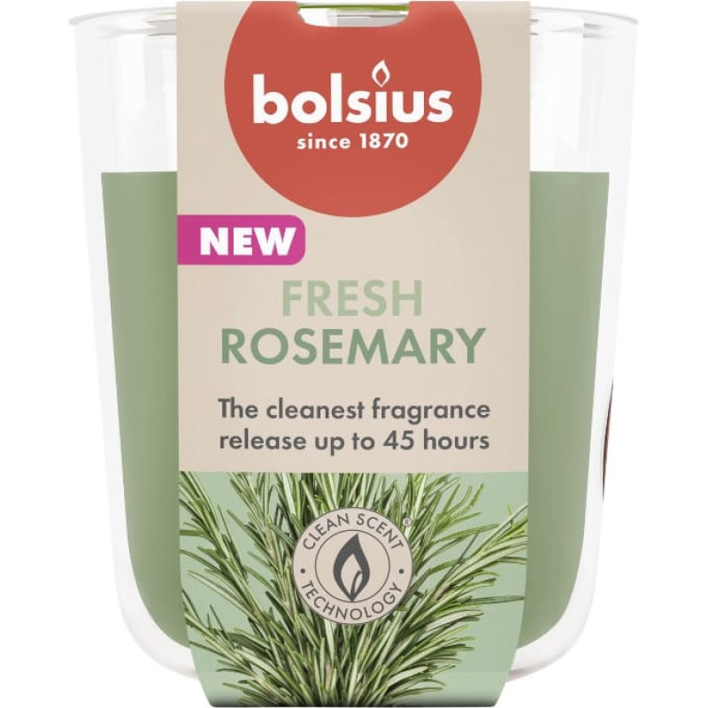 Bolsius Svece arom. stikla gl. True Scents &Oslash;97x85mm rosemary