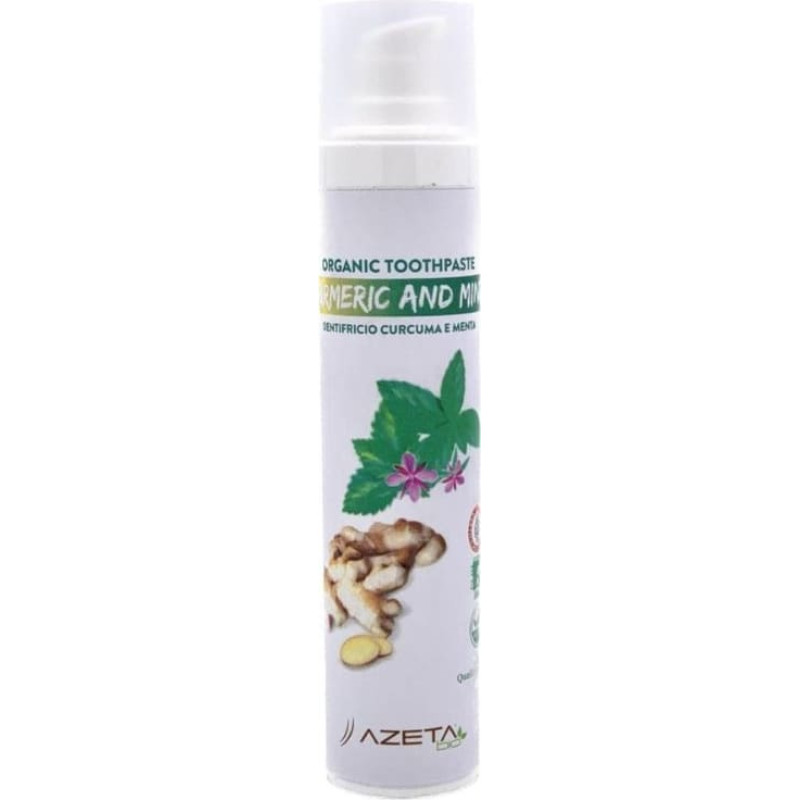 Azetabio fluoride-free organic toothpaste with turmeric and mint, 50 ml