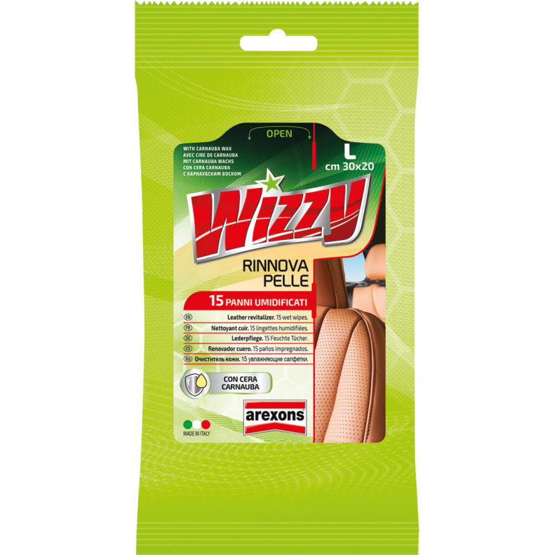 Arexons Leather revitalizer WIZZY - 15 wipes