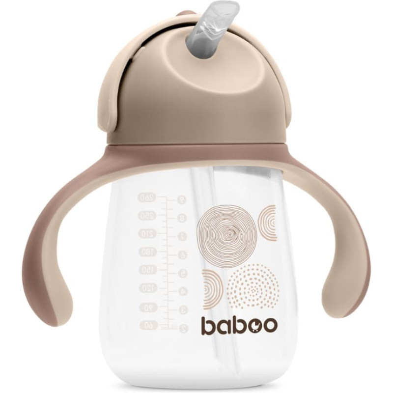 Baboo Straw Drinking Bottle Cacao, 260 ml