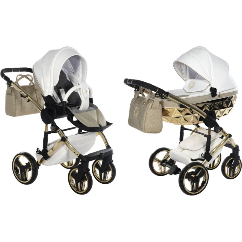 Junama Universal stroller 2 in 1 HandCraft Glitter 02 white