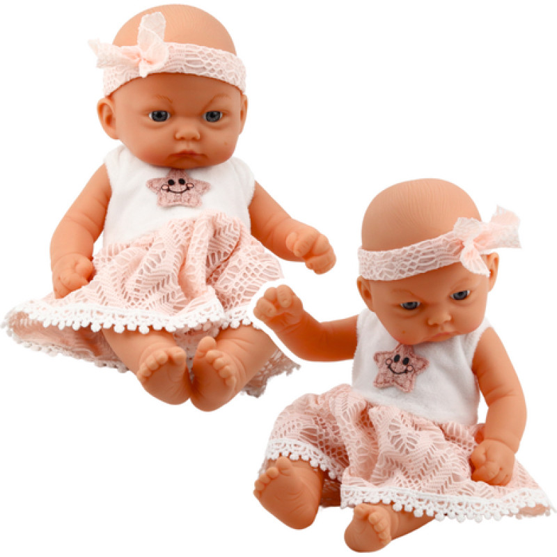 Lean- Guļo&scaron;a lellīte rozā kleitā 24 cm 55761