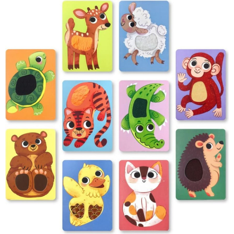 Dodo Baby toys Tactile Montessori Flashcards "Baby animals"