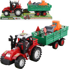 TRAKTOR Z PRZYCZEPĄ I SPYCHACZEM