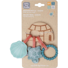 Little Big Friends WOODEN RATTLE - OCEAN