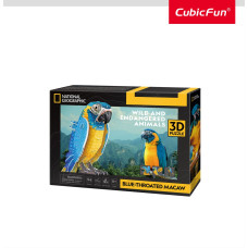 Cubic Fun CUBICFUN NG 3D dėlionė &bdquo;Mėlyngurklė ara&ldquo;