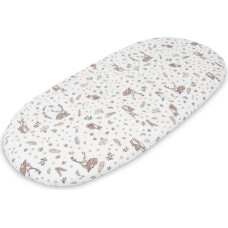 Sensillo STROLLER BEDSHEET COTTON FOREST BEIGE 35X75
