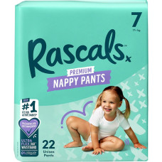 Rascal And Friends RASCALS autiņbiksītes-biksītes, 7 izmērs, 17 kg+, 22 gab.