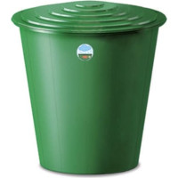 Stefanplast veetünn 210 L kaane ja kraaniga, Ø76.5 × 84 cm, roheline