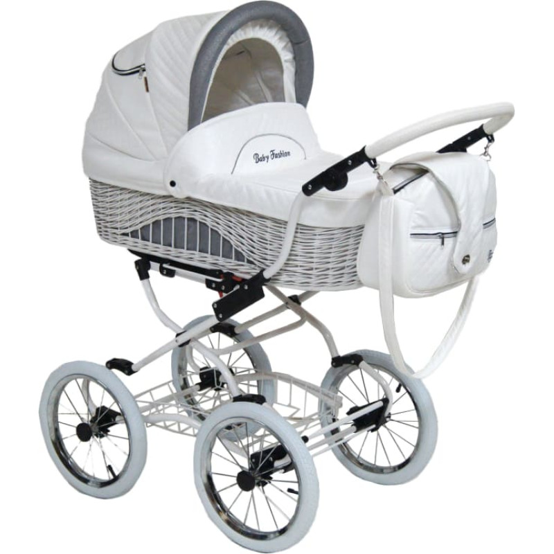 Baby Fashion SCARLETT Universal stroller 2in1, BW-6 White-Grey