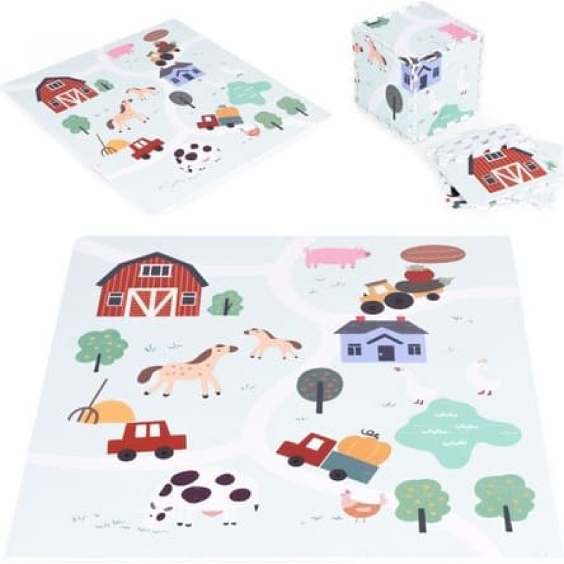 Iplay Paklājiņ&scaron;-puzle FARM 90x90 cm 03440