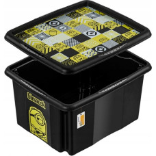 Keeeper Kaste ar vāku 24L Karolina &ldquo;Minions Mosaic&rdquo; 42,5x35,5x22,5cm melna
