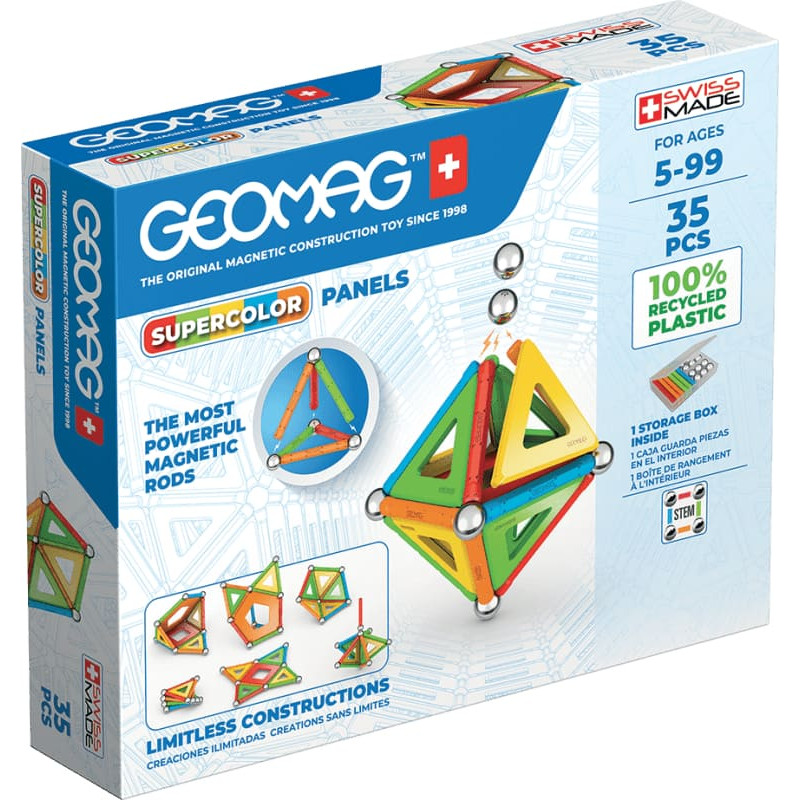 Geomag Magnetkonstruktor - V&auml;rvilised paneelid (35 tk.)