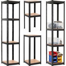 Springos Tsingitud metallriiul HA5282, 80x40x40 cm, 4 riiulit, kuni 400 kg