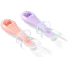 Babyono silicone spoons orange purple 2pcs 784/01