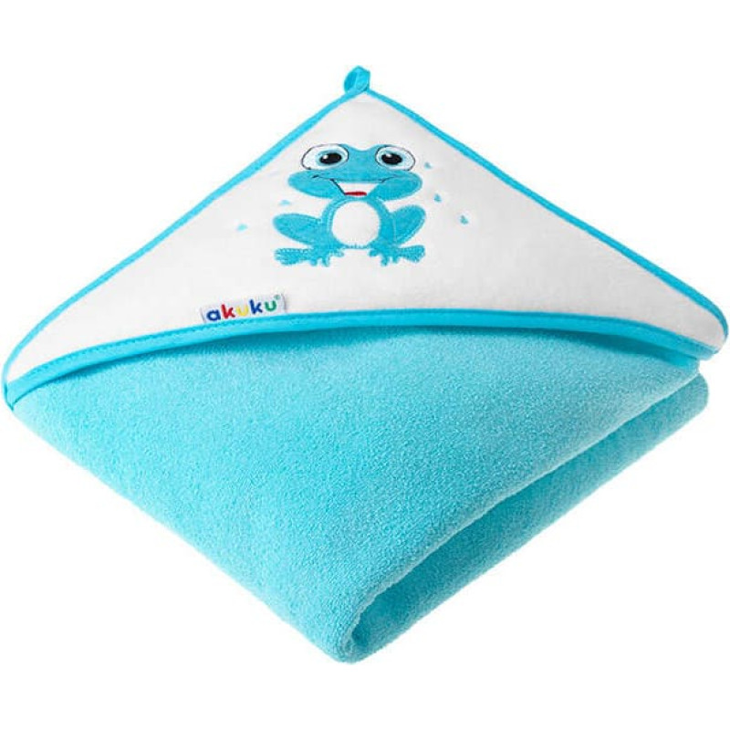 AKUKU FROG kapuutsiga vannilina 100x100сm A1256 turkus