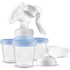 PHILIPS AVENT LOTUS Manuaalne rinnapump piima / toiduainete hoiukonteineritega SCF430/13 ALLAHINDLUS