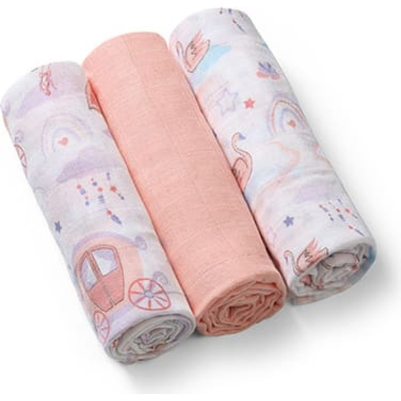 BABYONO Musliinmähkmete komplekt 3tk. 70x70cm 348/11
