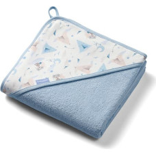 BABYONO kapuutsiga frotee vannilina 100x100cm sinine 1552/02