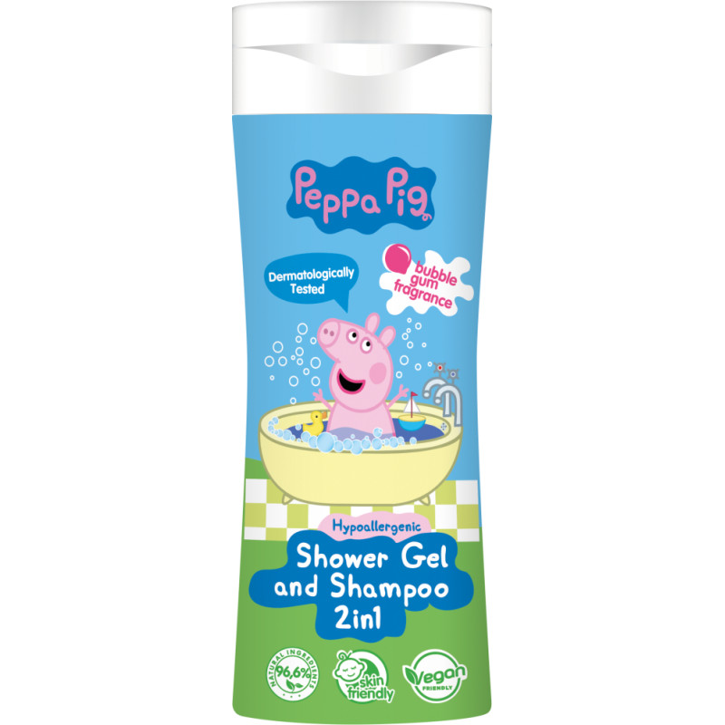 Peppa Pig 2 IN 1 dušo želė ir šampūnas, 300 ml