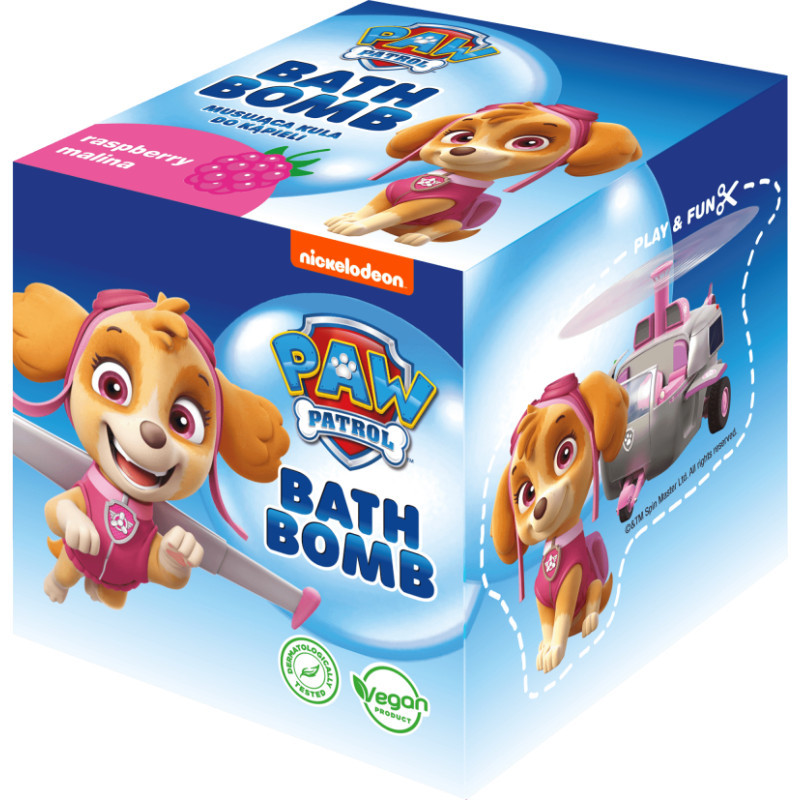 Paw Patrol Vonios burbulas „Skye“, 165 g, aviečių kvapo