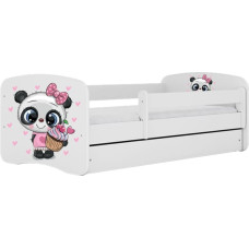 KOCOT KIDS võrevoodi + madrats komplektis BABYDREAMS white Panda 180x80cm