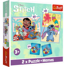 Trefl STITCH 30+ 48+ 24 memo kortelės dėlionė-žaidimas