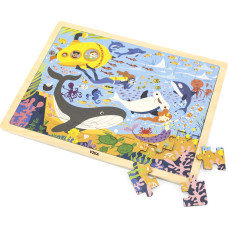 Viga 44583 Puzzle na podkłądce 48 elementów - poznajemy morze i jego mieszkańców