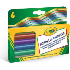 Crayola Žymekliai „Metallic“, 6 vnt.