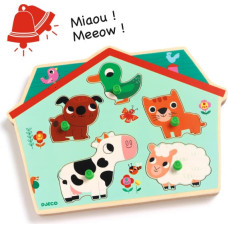 DJECO talu puidust puzzle insert - Animal Sounds 18m +, DJ01707