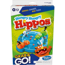 Hasbro Gaming „Grab&Go“ kelioninis žaidimas „Alkani begemotai“