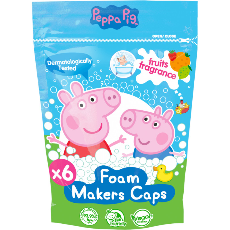 Peppa Pig Vonios putų kapsulės, 6 x 16 g