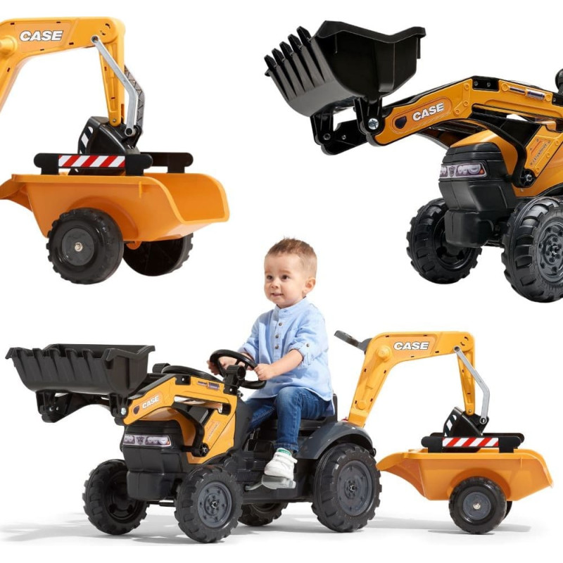 Falk koppekskavaator Case Super N treileriga