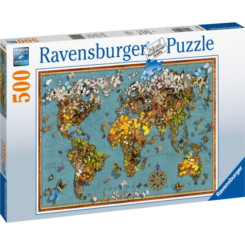 Ravensburger puzle Tauriņu pasaule, 500gab., 15043