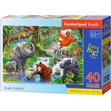 CASTORLAND Puzzle 40el. Maxi džungļu dzīvnieki - Džungļu dzīvnieki