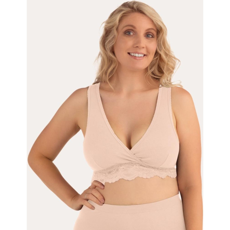 Carriwell Organic Crossover Nursing Bra Honey L